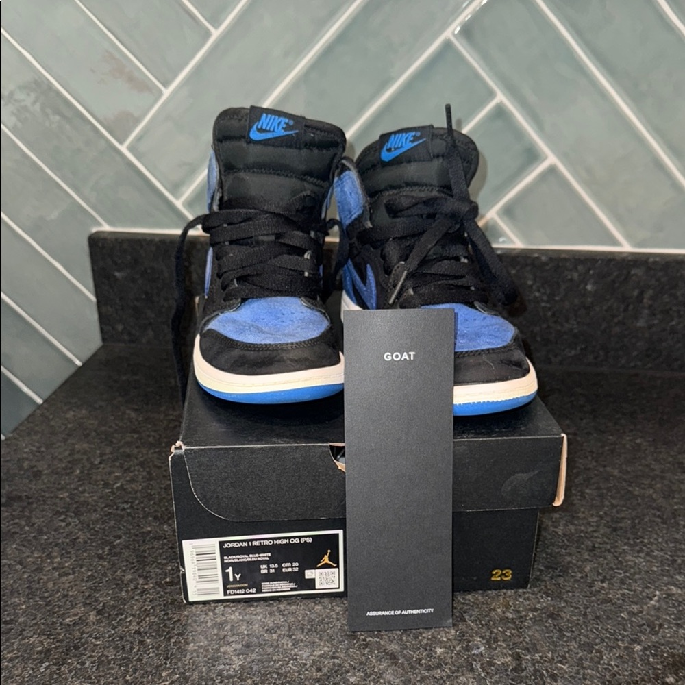 Nike Air Jordan 1  Retro High OG (PS)- Royal Blue